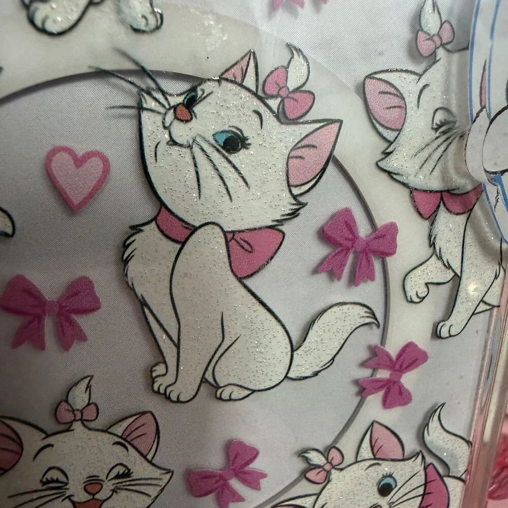 Disney Aristocats MARIE iPhone 13 / 14 / 15 Phone Case & Charm Glitter Cat NEW